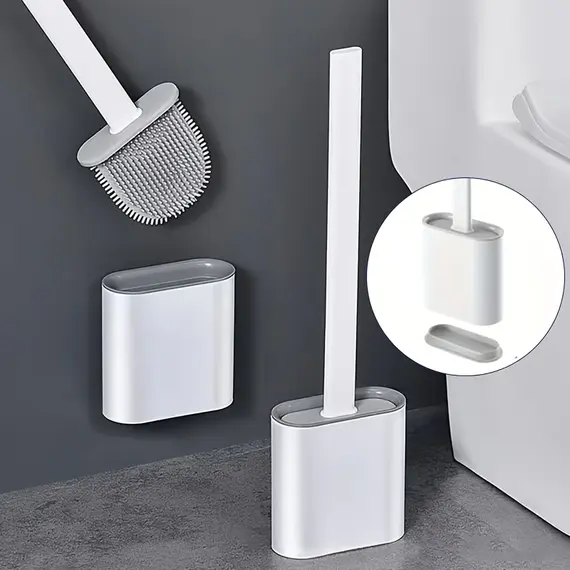 1PC Soft Bristle Toilet Brush for Bathroom Cleaning - Dead-Angle-Free Brushing - Bathroom Cleaning Tool