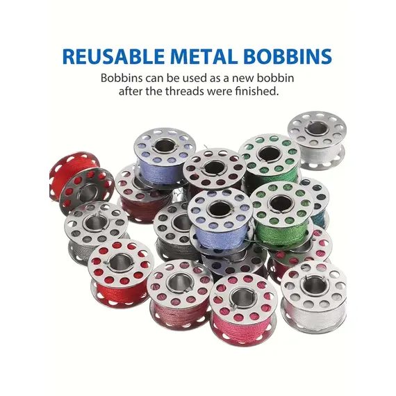 12/24PCS Stainless Steel Sewing Machine Bobbins - Durable Metal Construction for Brother Sewing Machine, Essential Sewing Craft