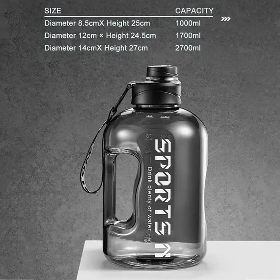 Large Capacity 2 Liter Water Bottle Sports Gym Water Kettle for Camping Travel BPA Free Drinking Bottles