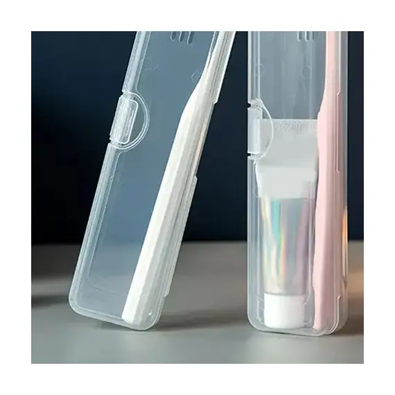 Transparent Toothbrush Box Portable Travel Organizer Case Plastic Toothpaste Holder Storage Container For Oral Hygiene