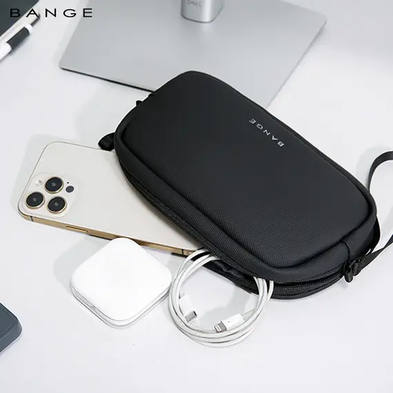 BANGE Travel Organizer Bag Power Bank Mini Pouch Electronics Gadgets Accessorie Case for USB Cable Cords,Hard Drives Storage Bag
