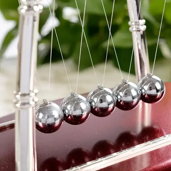 Newton Cradle Balance Steel Balls Perpetual Motion Collision Ball School Teaching Physics Science Pendulum Toy Home Decoration