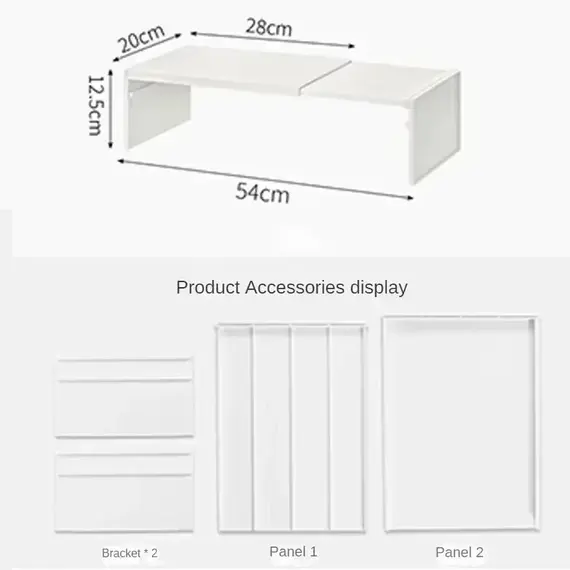 1/2pcs Kitchen Stretchable Cabinet Shelf Cupboard Separated Storage Rack Countertop Organizer Spice Organizer Shelf Save Space