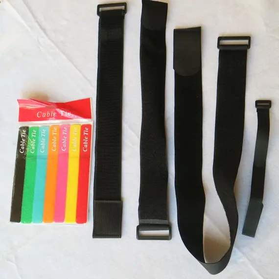 Reusable Nylon Fastening Luggage Ties with Buckle 5cm*0.5M/1M Back to Hook and Loop Fastening Sticky Tape Straps