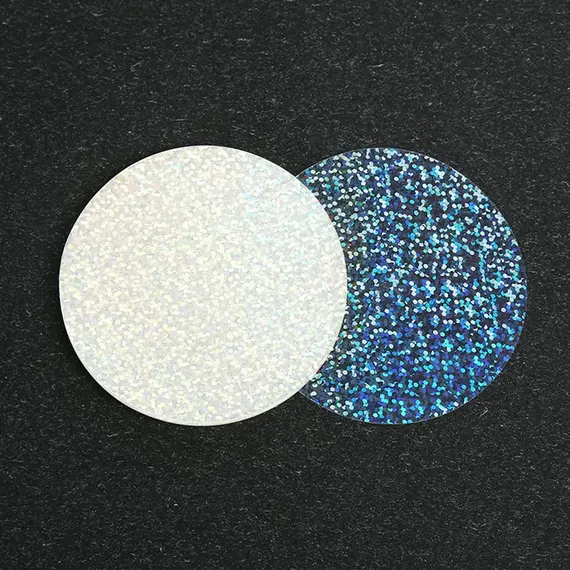 100PCS Laser Film Badge Covers - Transparent Star Protective Films for 58mm Buttons & DIY Badge Making