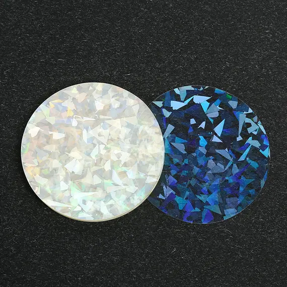 100PCS Laser Film Badge Covers - Transparent Star Protective Films for 58mm Buttons & DIY Badge Making