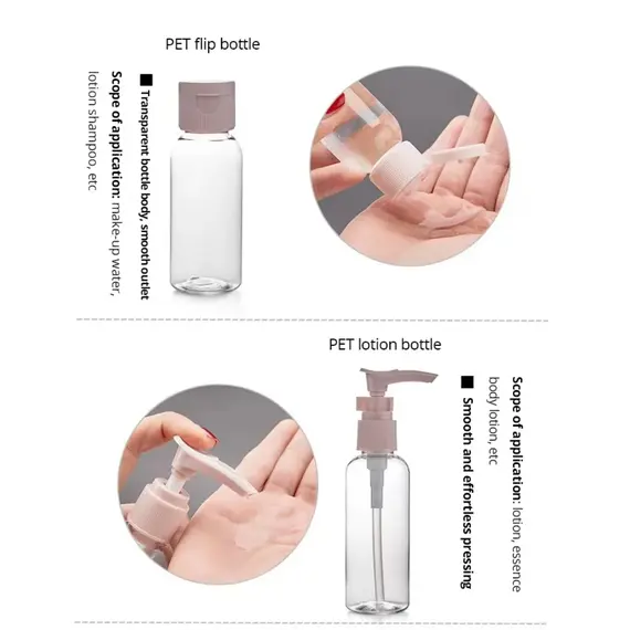 11Pcs Travel Bottles Set With Storage Bag Travel Size Empty Liquid Cream Lotion Containers Fine Mist Spray Bottle Squeeze Tubes