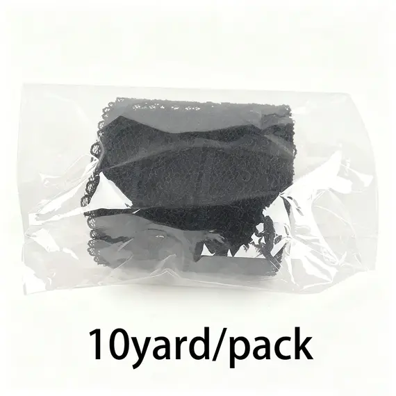 (10 Yards/Roll) Black Lace Fabric Ribbon Webbing Decoration Lovely Gift Packing Material