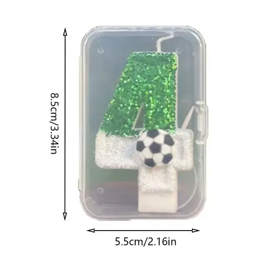 New 0-9 Number Birthday Candles original two color gradual change Football style birthday cake digital party candle decoration