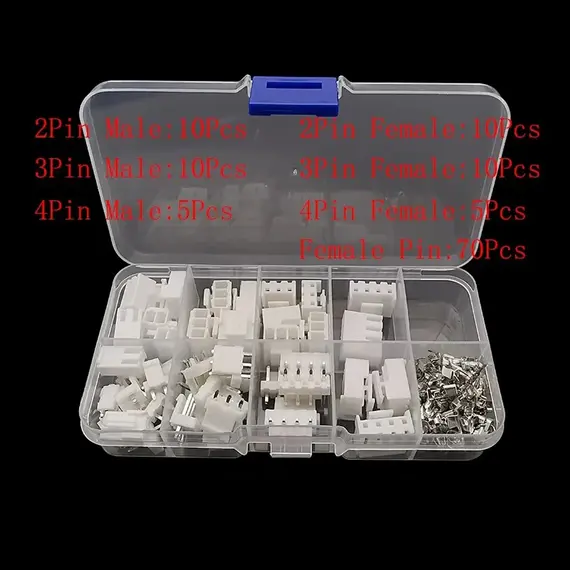 1Box SH 1.0MM/JST 1.25mm/ZH 1.5mm/PH 2.0mm/XH2.54mm/VH 3.96mm Male Plug Female Socket Housing Crimp Terminal Connector Kit