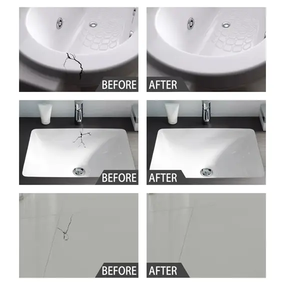 30/100g Tile Repair Agent AB Adhesive Ceramic Repair Glue Marble Floor Tile Toilet Washbasin Repair Glue Crack Repair Caulk Glue