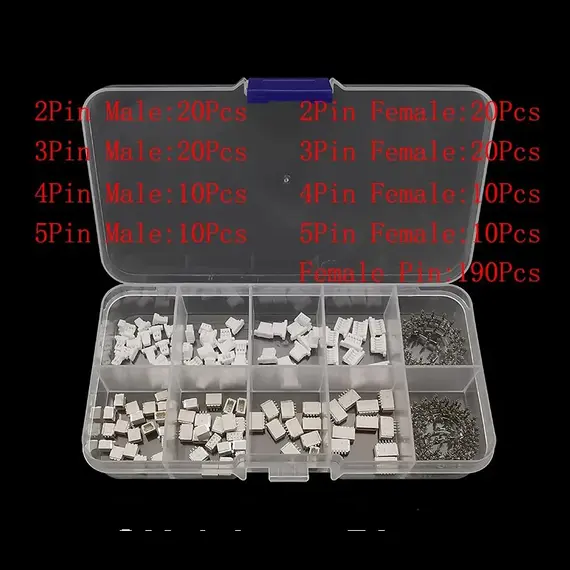 1Box SH 1.0MM/JST 1.25mm/ZH 1.5mm/PH 2.0mm/XH2.54mm/VH 3.96mm Male Plug Female Socket Housing Crimp Terminal Connector Kit
