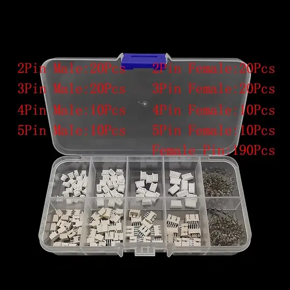 1Box SH 1.0MM/JST 1.25mm/ZH 1.5mm/PH 2.0mm/XH2.54mm/VH 3.96mm Male Plug Female Socket Housing Crimp Terminal Connector Kit