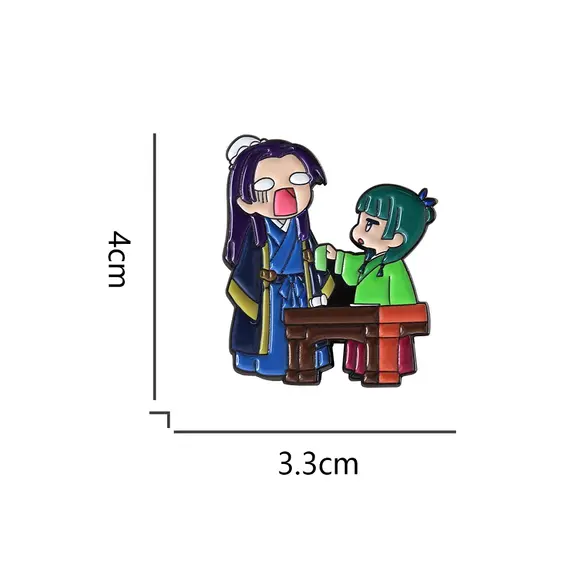 The Apothecary Diaries Enamel Pin Maomao Jinshi Funny Anime Brooch Kusuriya no Hitorigoto Lapel Badge Clothes Bags Jewelry Gift