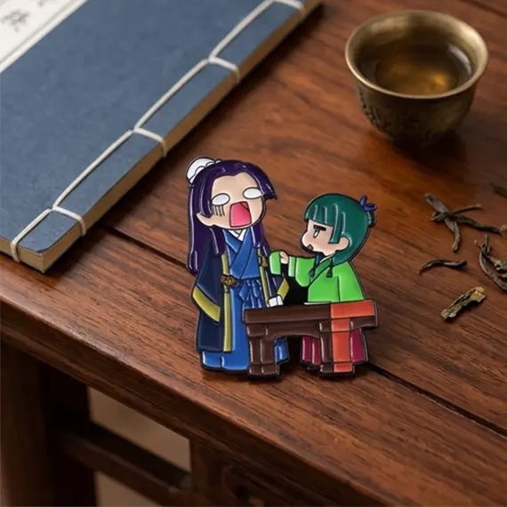 The Apothecary Diaries Enamel Pin Maomao Jinshi Funny Anime Brooch Kusuriya no Hitorigoto Lapel Badge Clothes Bags Jewelry Gift