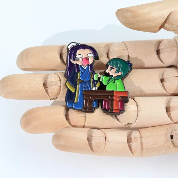 The Apothecary Diaries Enamel Pin Maomao Jinshi Funny Anime Brooch Kusuriya no Hitorigoto Lapel Badge Clothes Bags Jewelry Gift