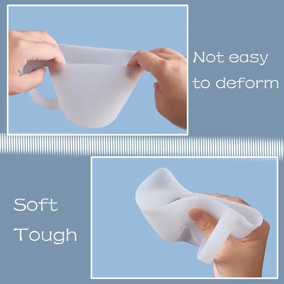 500ml Silicone Cup with Handle Scale DIY Epoxy Resin Glue Mixed Pigments Making Tools Reused Easy to Clean Soft Measuring Cup