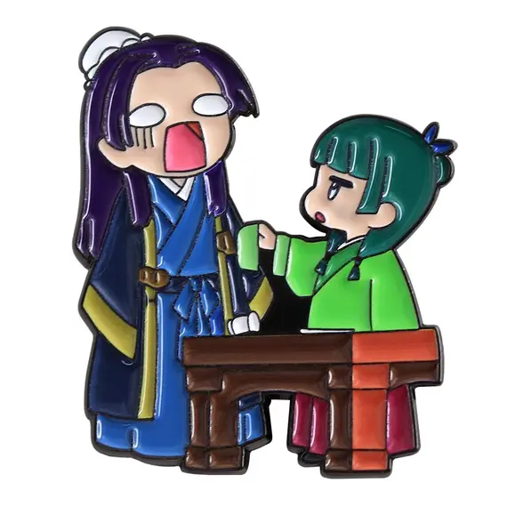 The Apothecary Diaries Enamel Pin Maomao Jinshi Funny Anime Brooch Kusuriya no Hitorigoto Lapel Badge Clothes Bags Jewelry Gift