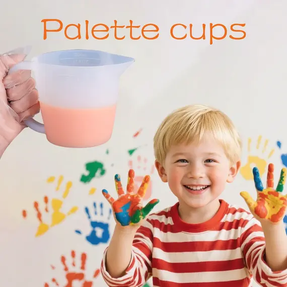 500ml Silicone Cup with Handle Scale DIY Epoxy Resin Glue Mixed Pigments Making Tools Reused Easy to Clean Soft Measuring Cup