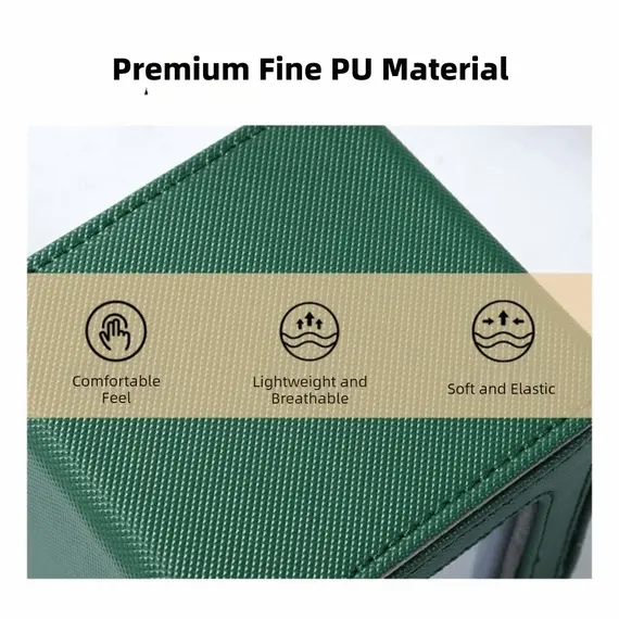PU Window Collection Box Magnetic Closure Stain-resistant Trading Card Storage Box Moisture-proof with Lid Card Deck Box