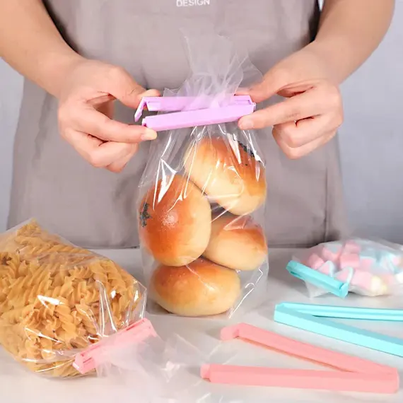 12/16PCS Food Snack Package Bag Sealing Plastic Clips For Packages Kitchen Storage And Organization Items Accessories Tools