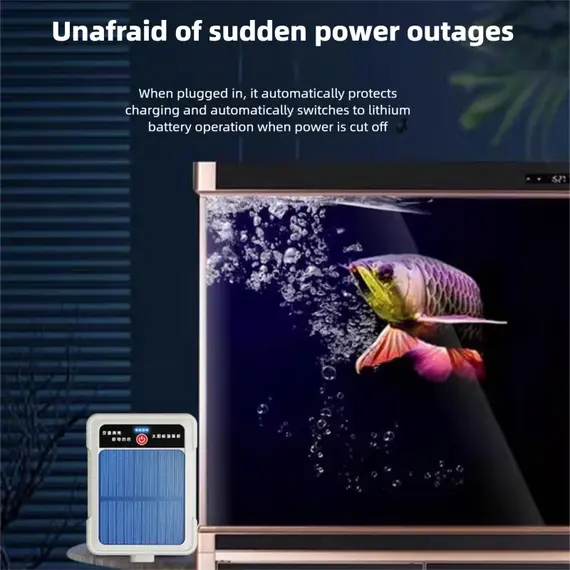 Solar Charging Outdoor Fishing Oxygen Pump Aquarium Aerator Household Silent Fish Tank Aerator Large Air Volume