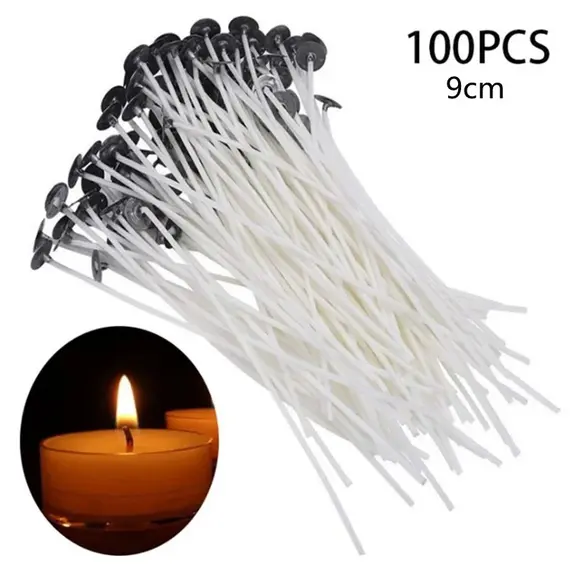 100Pcs Multi Size Cotton Wick Glass Bottle Aromatherapy Clear Empty Bottle Candle Wick Diy Candle Making Tool