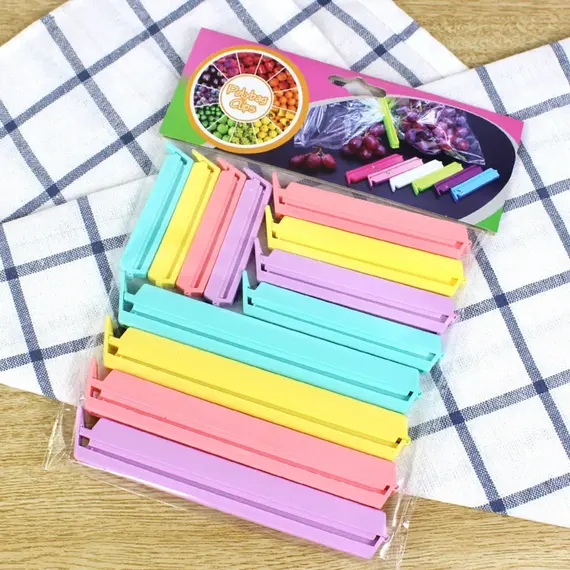 12/16PCS Food Snack Package Bag Sealing Plastic Clips For Packages Kitchen Storage And Organization Items Accessories Tools