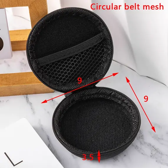 Artificial Leather Earphone Charger Case Data Cable U Disk Organizer Portable Mini 3C Hard Shell Digital Gadgets Storage Bag