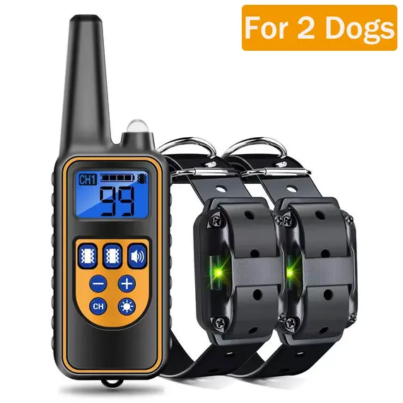 Electric Dog Training Collar Waterproof Dog Bark Collar Pet With Remote Control Rechargeable Anti Barking Device All Dogs Size