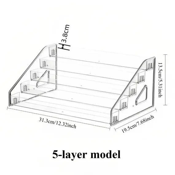 Elegant Acrylic Perfume & Cosmetic Organizer - Multi-Layer Clear Display Stand, Sleek Countertop Storage Rack for Vanity