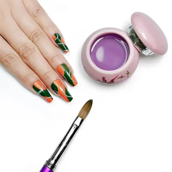 1Pc Ceramics Nail Cup with Lid Acrylic Liquid Powder Ceramic Cup Nail Art Acrylic Liquid Powder Porcelain Dappen Dish Container