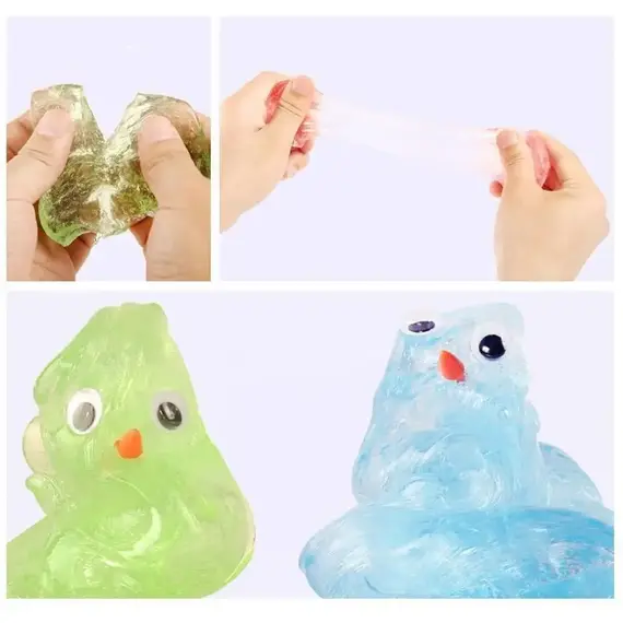 9 Colors Liquid Glass Mud Slime, DIY Handmade Fun Stress Relieving Non Stick Hand Decompression Toy Crystal Mud
