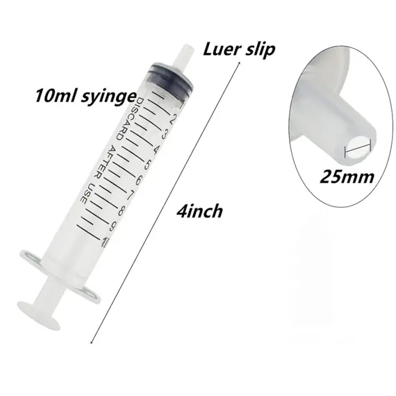 2-20Pcs 1ml-10ml Plastic Reusable Syringe For Measuring Nutrient Hydroponics Kithchen Tool