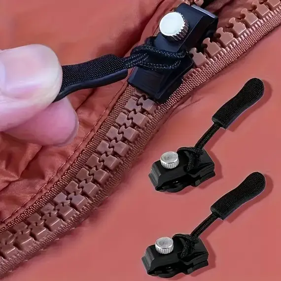 5pcs Zipper Repair Kit - Detachable Zipper Pulls for Bags, Coats, Clothes, Shoes, No Tools Needed, Replacement Zipper Heads