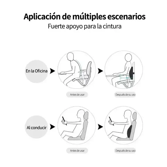 Memory Foam Lumbar Back Cushion for Car Office Gaming Chairs and Postpartum Waist Support Multi Functional Pain Relief Pillow