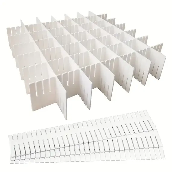 12/16/20PCS Drawer Dividers Adjustable Divider Drawer DIY Plastic Grid Adjustable Drawer Divider For Cupboard Underwear Socks