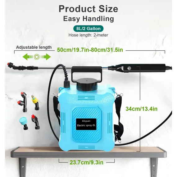2026 Upgrade Electric Sprayer with Handle Retractable Wand Portable Multi-purpose Garden Sprayer for Farms Orchard Lawns Gardens