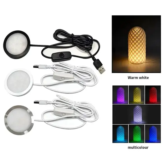 For Bambu Lab Led Lamp Kit Adjustable Light Kit Led Light Parts Hardware DIY Model white /cold/warm light Without Lamp shell 001
