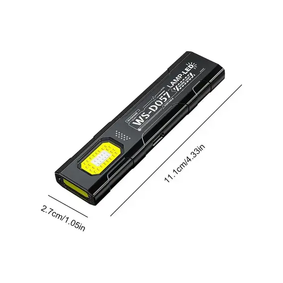 Powerful 550LM EDC Flashlight USB C Rechargeable Portable Torch with COB Red and Blue Lights Outdoor Portable Pen Clip Lantern