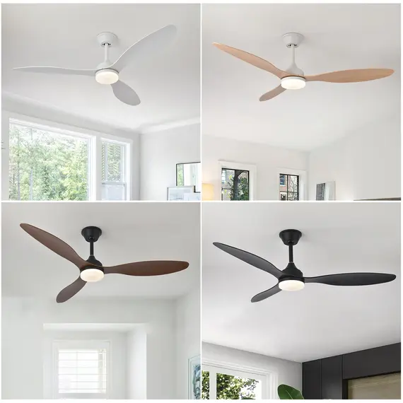 Ceiling Fan With Light, 25 Inch/42 Inch/52 Inch Low Profile Ceiling Fan With Remote Control, For Indoor and Covered Outdoor