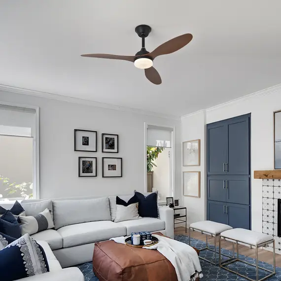 Ceiling Fan With Light, 25 Inch/42 Inch/52 Inch Low Profile Ceiling Fan With Remote Control, For Indoor and Covered Outdoor