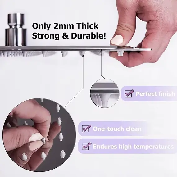 8" 10" 12" Black Silver Golden Stainless Steel High Pressure Waterfall Shower Head Large Flow Pressure Boosting Bathroom Shower