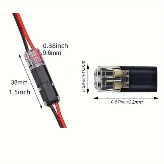 10/30/50/100 Pieces D1/D2/D3 1/2/3 Pin Wire Connectors, No-Stripping Quick Cable Connectors, Dual Wire Interconnects, Detachable Automotive Terminal Connectors