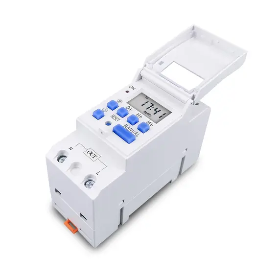 TOMZN New Type Din Rail 2 Wire Weekly 7 Days Programmable Digital TIME SWITCH Relay Timer Control AC 220V 230V 12V 24V 48V 16A
