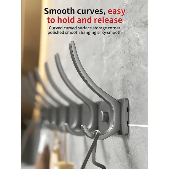 No Drill Door Behind Hook Storage Wall Hanging Clothes Hanger Coat Hook Punch-Free Hanger Bedroom Organizer Storage Kitchen Acce
