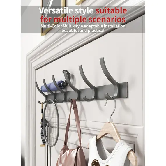 No Drill Door Behind Hook Storage Wall Hanging Clothes Hanger Coat Hook Punch-Free Hanger Bedroom Organizer Storage Kitchen Acce