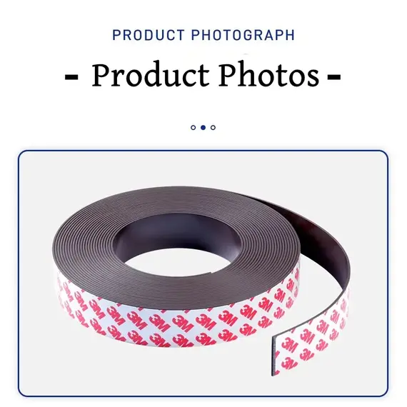 3M Magnetic Strong Adhesive Tape Double-Sided 10Mm/20Mm/30Mm/40Mm Self-adhesion Screen Window Curtain Soft Magnet Adhesive Tape