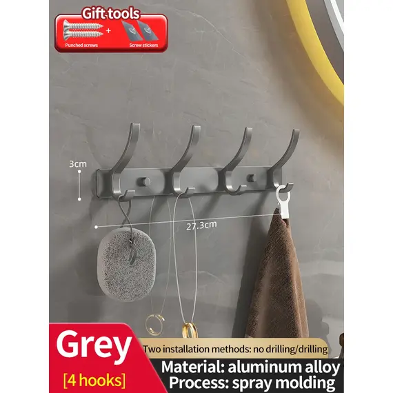 No Drill Door Behind Hook Storage Wall Hanging Clothes Hanger Coat Hook Punch-Free Hanger Bedroom Organizer Storage Kitchen Acce