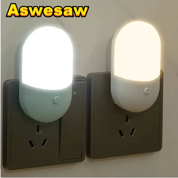 Bedside Lamp Night Light EU US Plug LED Night Light AC220V Bedroom Lamp Gift for Children Cute Night Lamp for Corridor WC